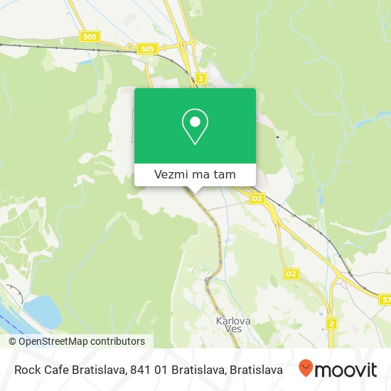 Rock Cafe Bratislava, 841 01 Bratislava mapa