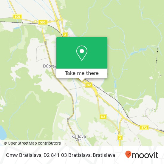 Omw Bratislava, D2 841 03 Bratislava mapa