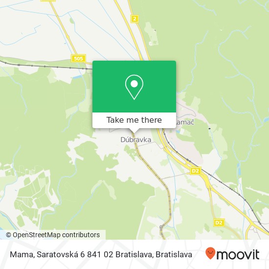Mama, Saratovská 6 841 02 Bratislava mapa