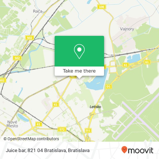 Juice bar, 821 04 Bratislava mapa