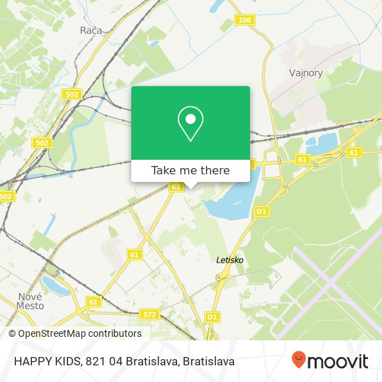 HAPPY KIDS, 821 04 Bratislava mapa