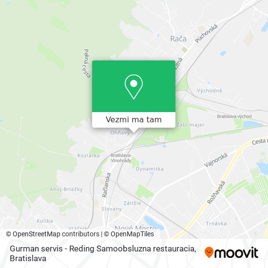 Gurman servis - Reding Samoobsluzna restauracia mapa