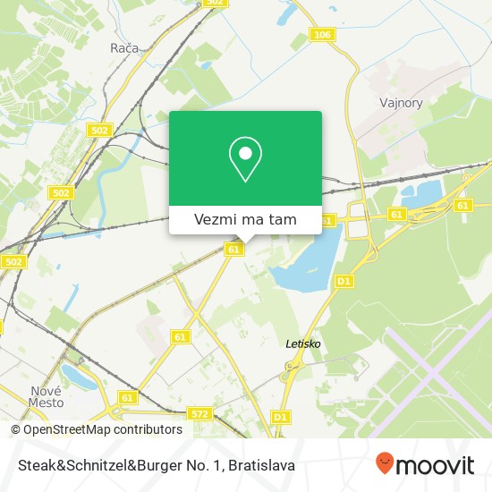 Steak&Schnitzel&Burger No. 1, Cesta Na Senec 15824 / 2a 821 04 Bratislava mapa