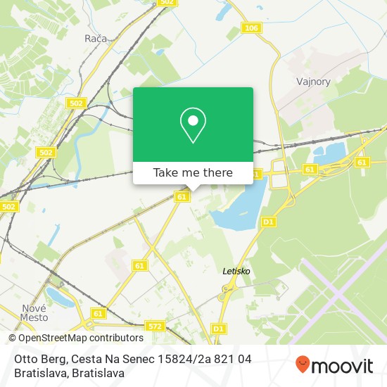 Otto Berg, Cesta Na Senec 15824 / 2a 821 04 Bratislava mapa