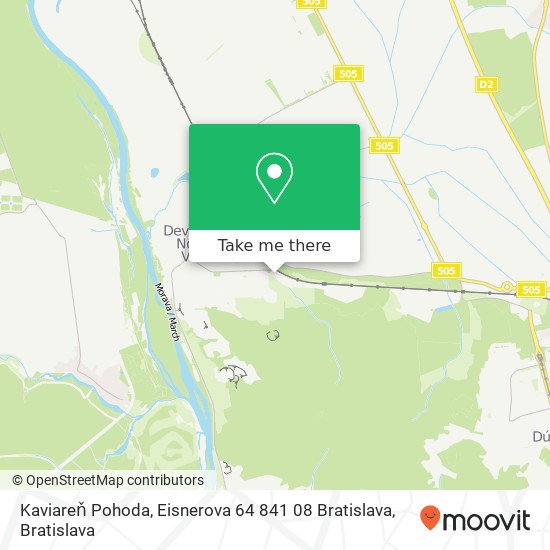 Kaviareň Pohoda, Eisnerova 64 841 08 Bratislava mapa