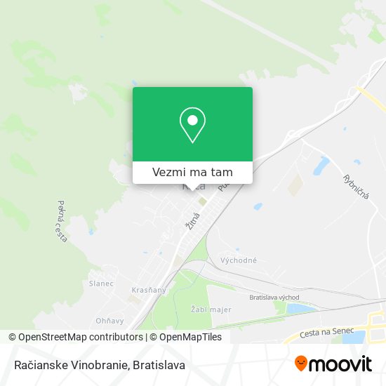 Račianske Vinobranie mapa