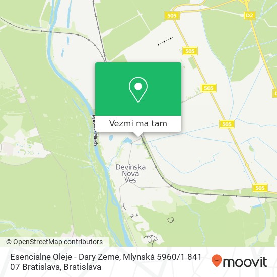 Esencialne Oleje - Dary Zeme, Mlynská 5960 / 1 841 07 Bratislava mapa