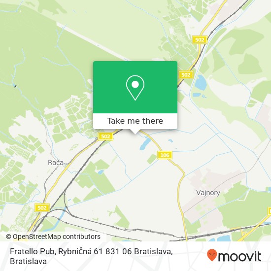 Fratello Pub, Rybničná 61 831 06 Bratislava mapa