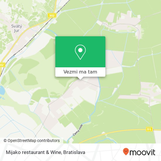 Mijako restaurant & Wine, Rubínová 3134 / 1 900 25 Chorvátsky Grob mapa