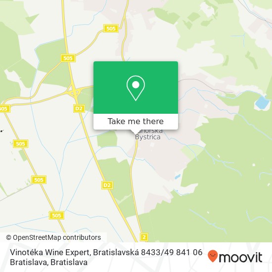 Vinotéka Wine Expert, Bratislavská 8433 / 49 841 06 Bratislava mapa