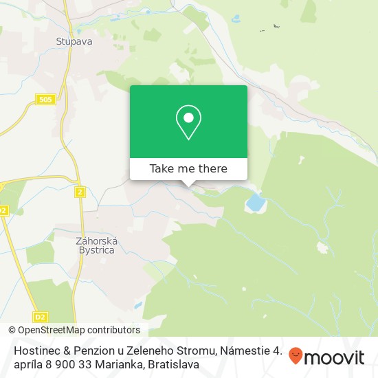 Hostinec & Penzion u Zeleneho Stromu, Námestie 4. apríla 8 900 33 Marianka mapa