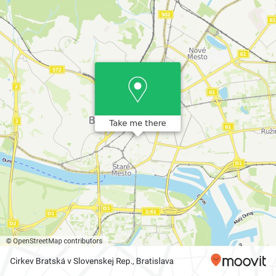 Cirkev Bratská v Slovenskej Rep. mapa