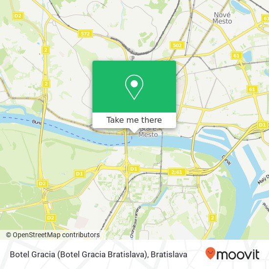 Botel Gracia (Botel Gracia Bratislava) mapa