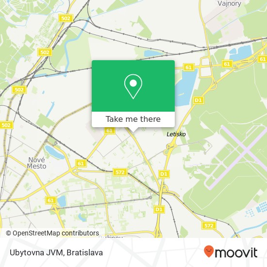 Ubytovna JVM mapa