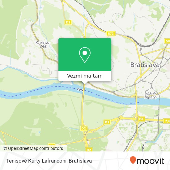 Tenisové Kurty Lafranconi mapa