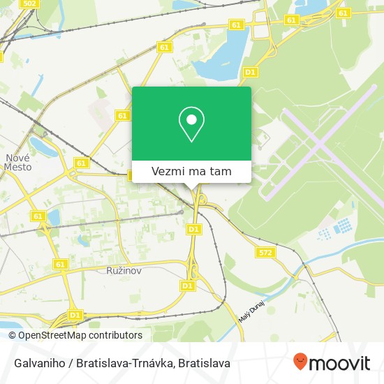 Galvaniho / Bratislava-Trnávka mapa