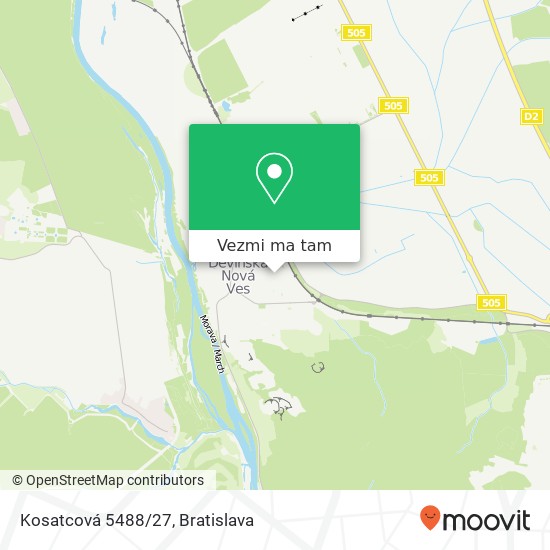 Kosatcová 5488/27 mapa