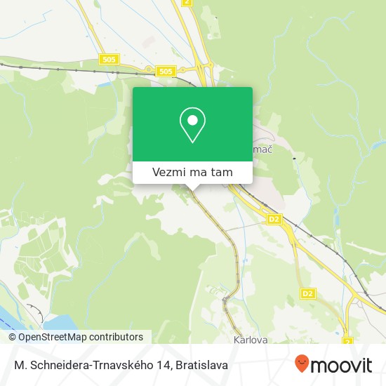 M. Schneidera-Trnavského 14 mapa