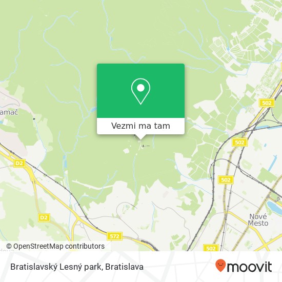Bratislavský Lesný park mapa