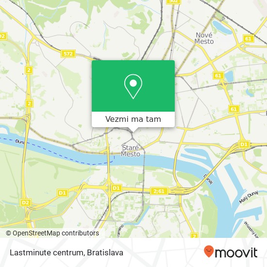 Lastminute centrum mapa