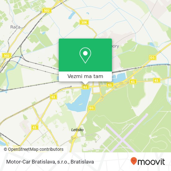 Motor-Car Bratislava, s.r.o. mapa