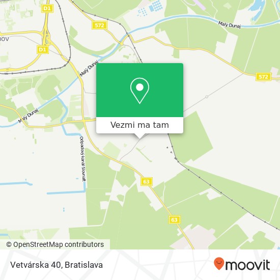 Vetvárska 40 mapa