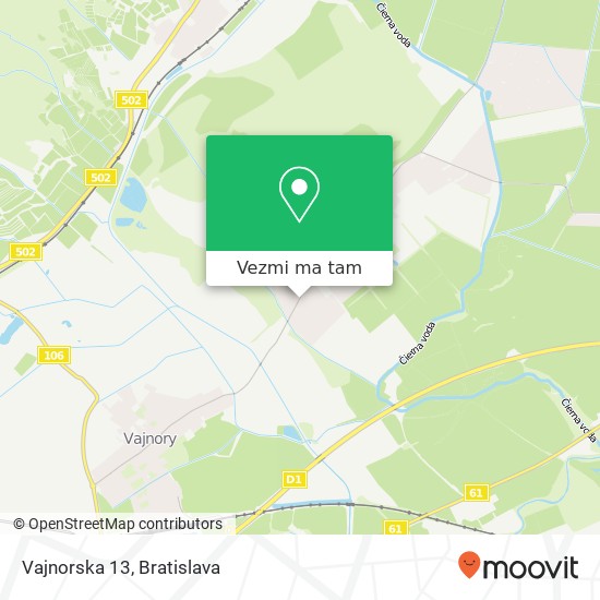 Vajnorska 13 mapa