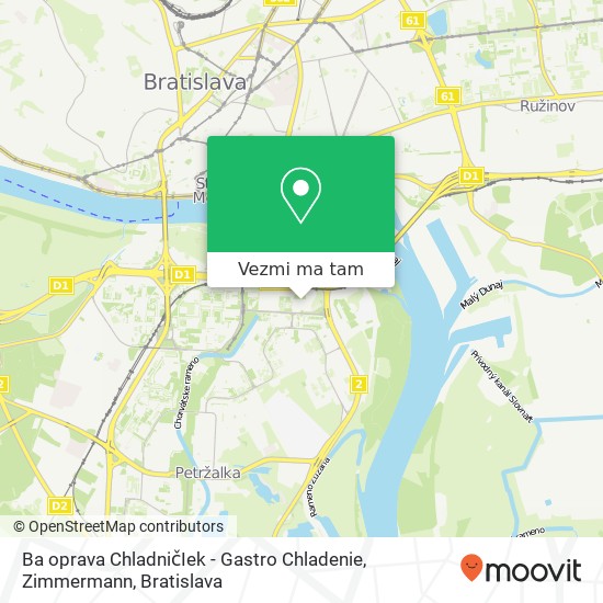 Ba oprava ChladničIek - Gastro Chladenie, Zimmermann mapa