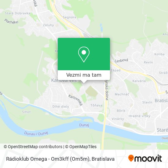 Rádioklub Omega - Om3kff (Om5m) mapa