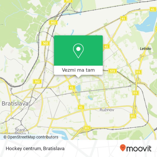 Hockey centrum mapa