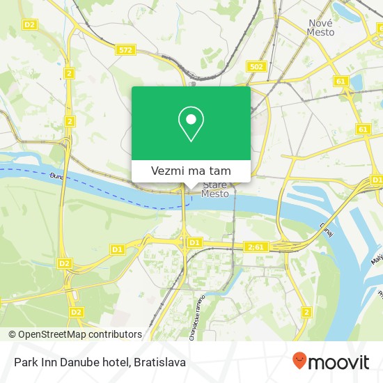 Park Inn Danube hotel mapa