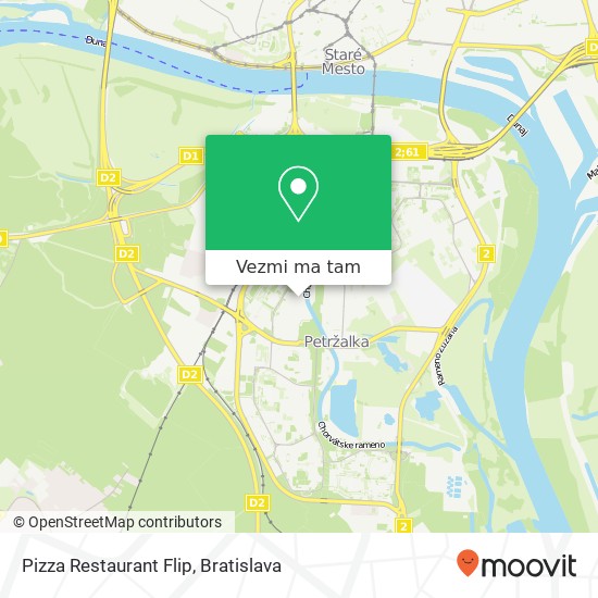 Pizza Restaurant Flip mapa