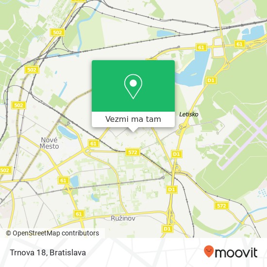 Trnova 18 mapa