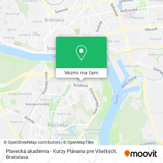 Plavecká akadémia - Kurzy Plávania pre Všetkých mapa