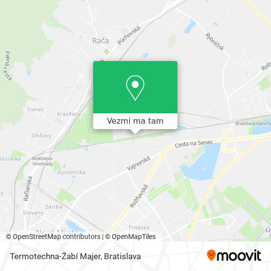 Termotechna-Žabí Majer mapa