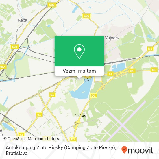 Autokemping Zlaté Piesky (Camping Zlate Piesky) mapa