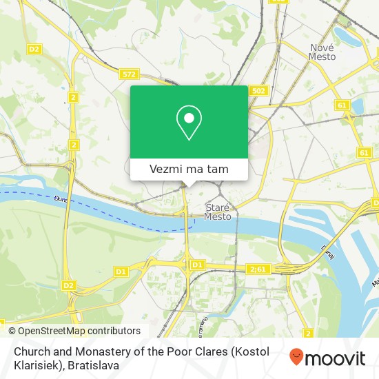 Church and Monastery of the Poor Clares (Kostol Klarisiek) mapa