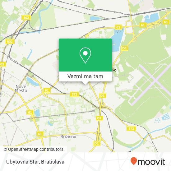 Ubytovňa Star mapa