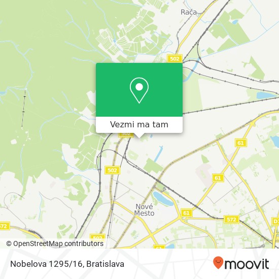 Nobelova 1295/16 mapa