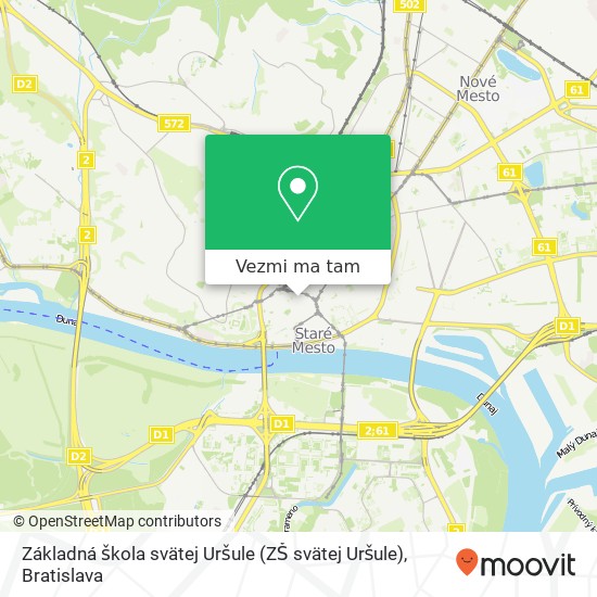 Základná škola svätej Uršule (ZŠ svätej Uršule) mapa