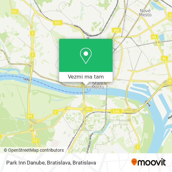 Park Inn Danube, Bratislava mapa