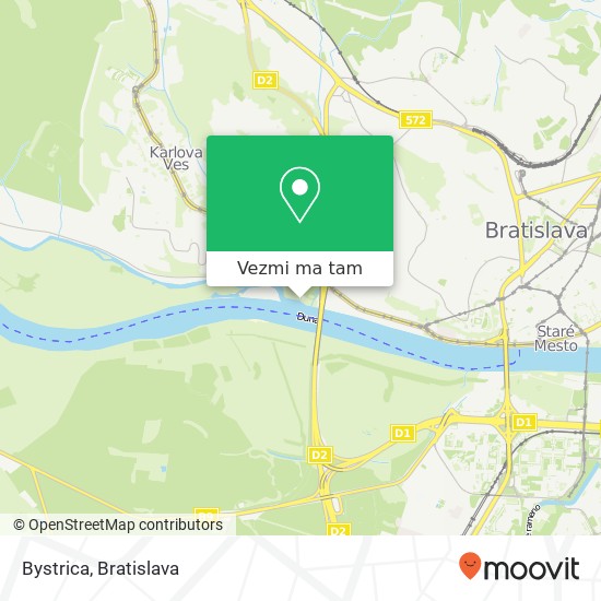 Bystrica mapa