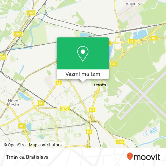 Trnávka mapa