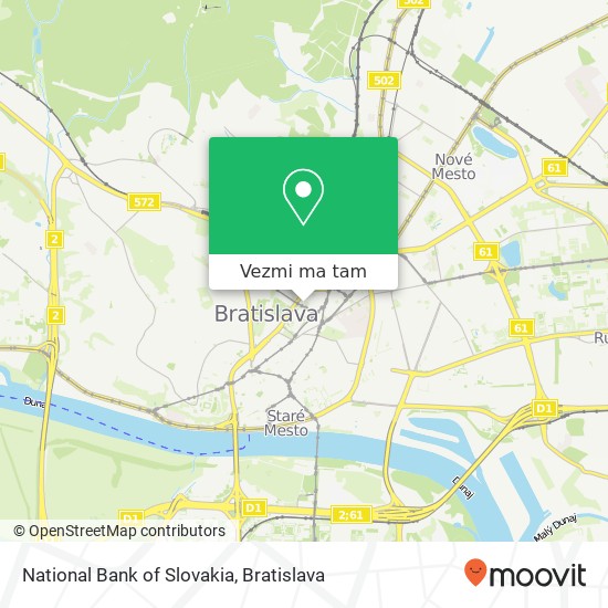 National Bank of Slovakia mapa