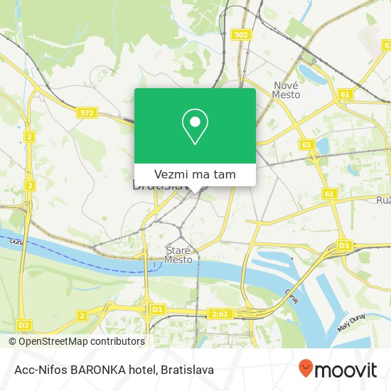 Acc-Nifos BARONKA hotel mapa