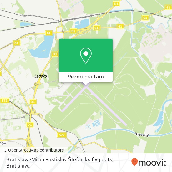 Bratislava-Milan Rastislav Štefániks flygplats mapa