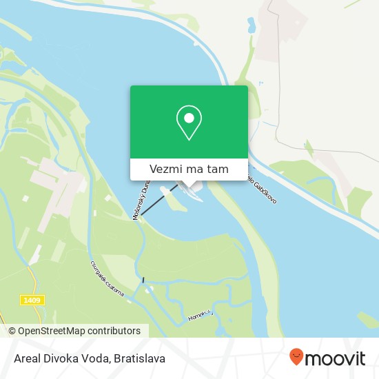 Areal Divoka Voda mapa