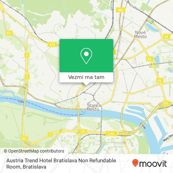 Austria Trend Hotel Bratislava Non Refundable Room mapa