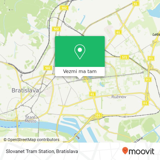 Slovanet Tram Station mapa