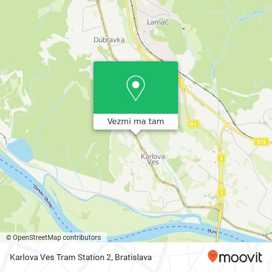 Karlova Ves Tram Station 2 mapa